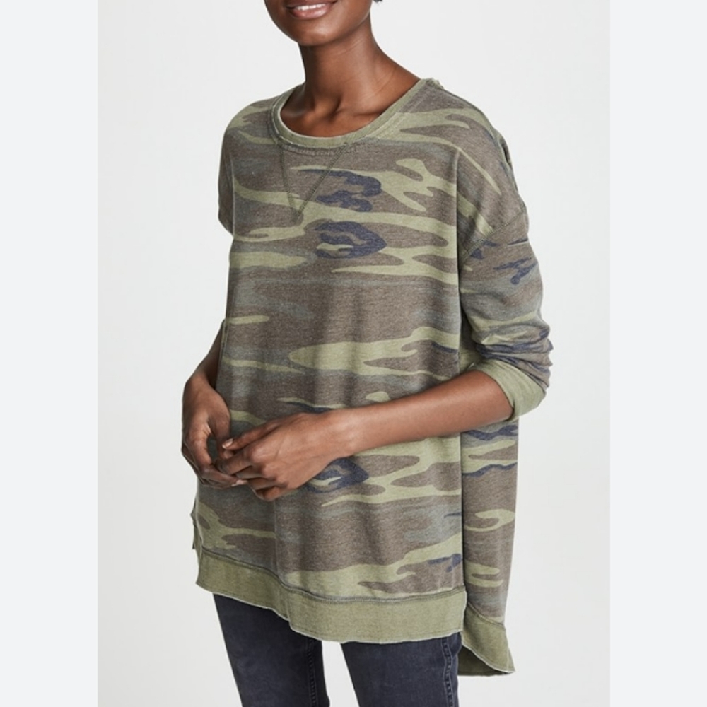 Z Supply Camo Print The Weekender Pullover XS - Picture 1 of 12